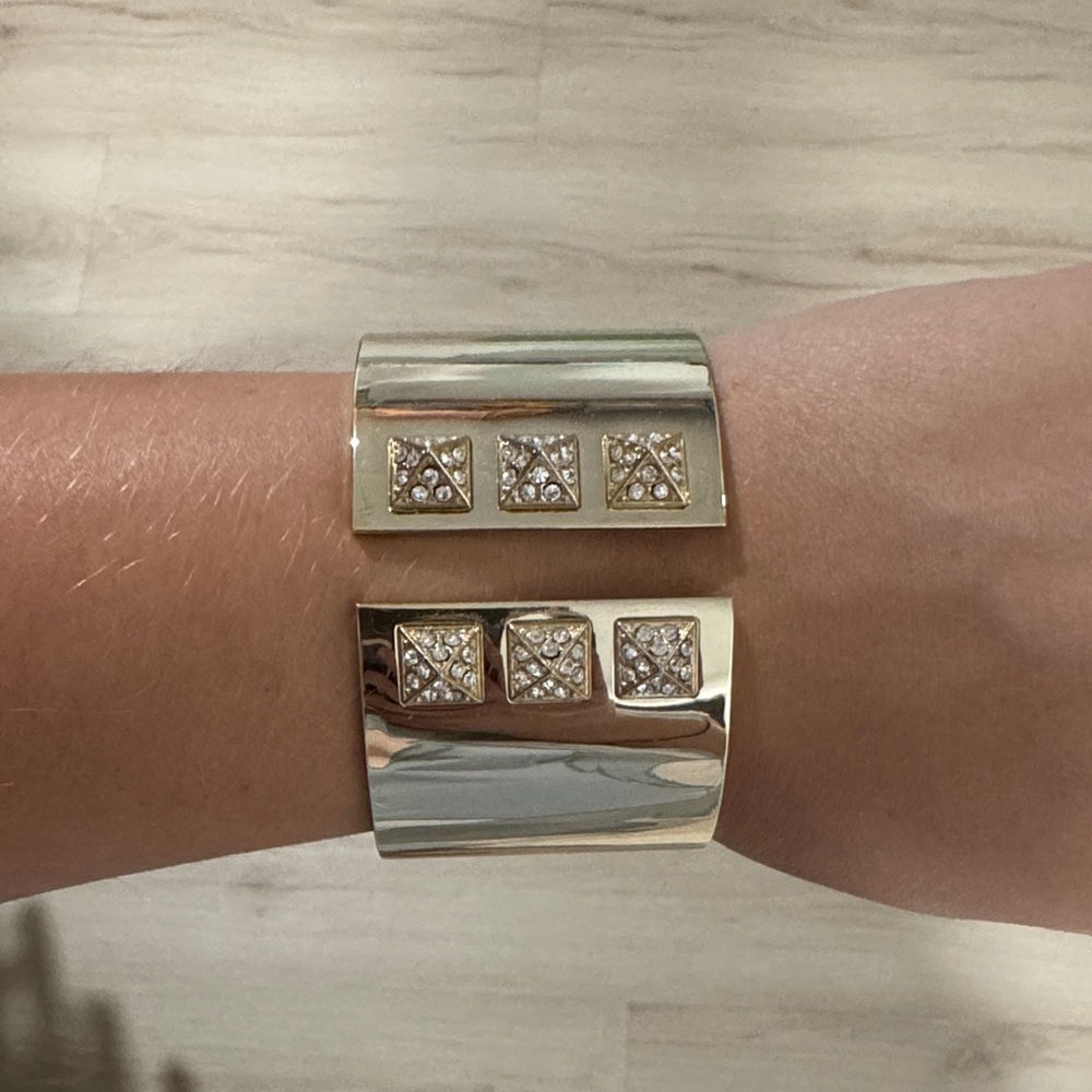 Victoria's Secret Gold and Silver Square Accent Bracelet